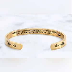 Inspirational Gold Cuff Bracelet